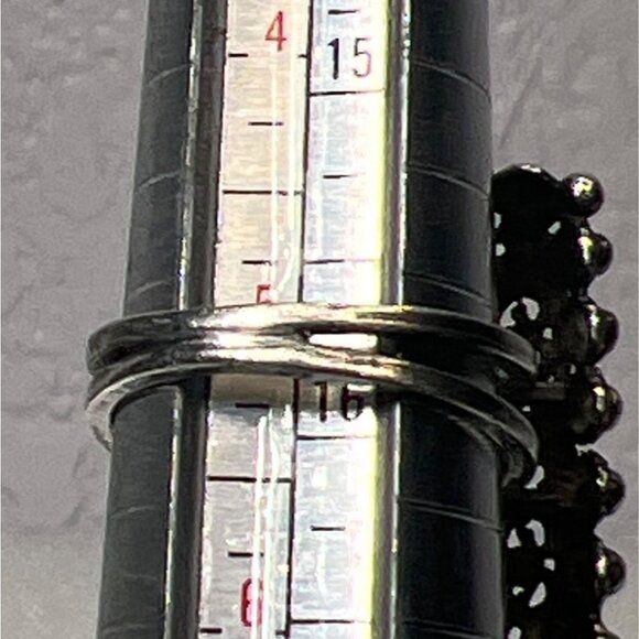Sterling Artisan Made Art Deco Etruscan Style Large Filigree Sz 5.25 Oxidized - Picture 7 of 8